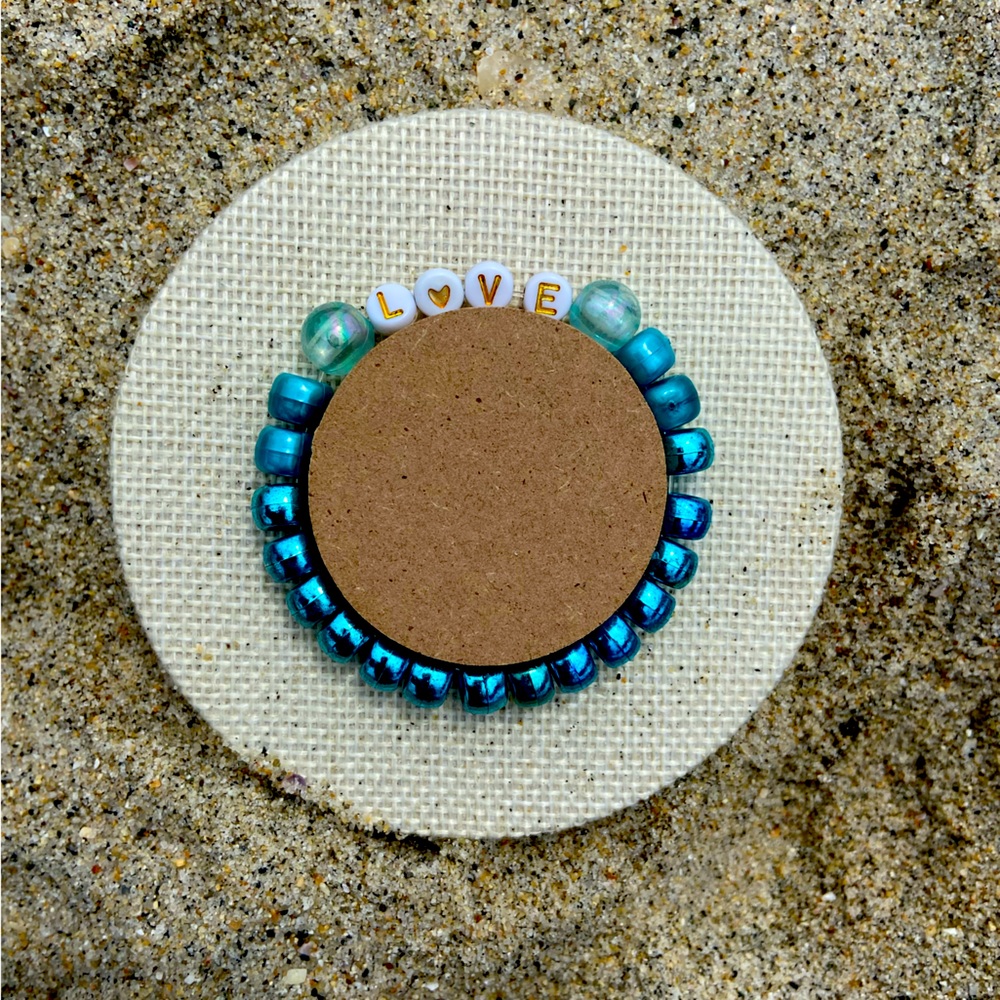 Handmade blue love bracelet